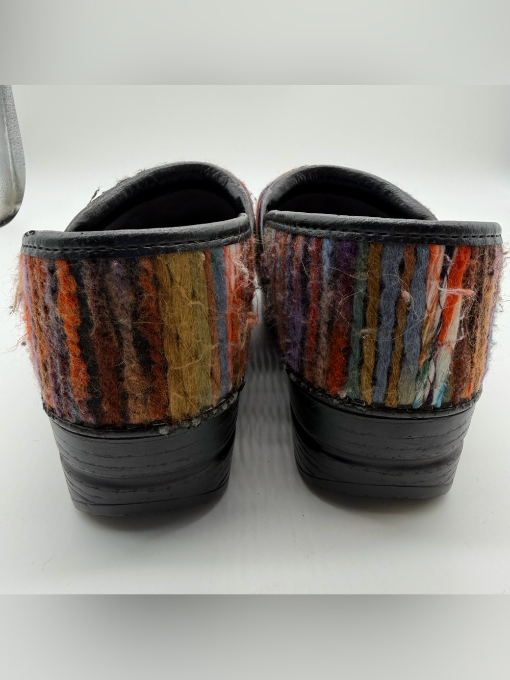 Dansko Women’s 39 US 8.5 Slip On Clogs Yarn Multicolor Cozy Cottagecore Granny - Picture 7 of 10